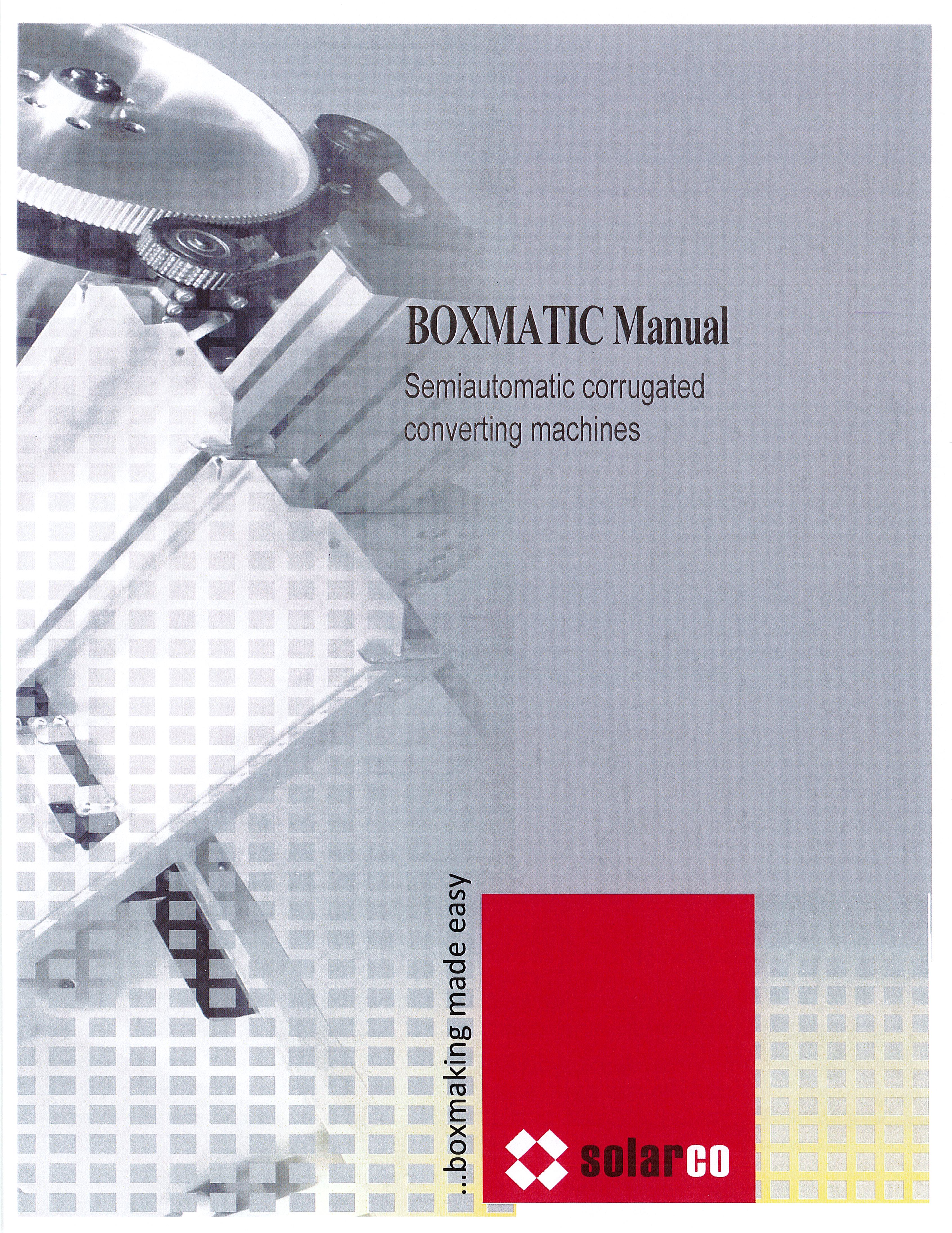 Learn more in the Solarco BOXMATIC Manual brochure